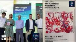 &Nu;έ&alpha; &Gamma;&epsilon;&omega;&rho;&gamma;ί&alpha; &Nu;έ&alpha; &Gamma;&epsilon;&nu;&iota;ά: &Sigma;&eta;&mu;&alpha;&nu;&tau;&iota;&kappa;ή &delta;&iota;ά&kappa;&rho;&iota;&sigma;&eta; &omega;&sigmaf; &Mu;&Kappa;&Omicron; &tau;&eta;&sigmaf; &Chi;&rho;&omicron;&nu;&iota;ά&sigmaf; &sigma;&tau;&eta;&nu; &kappa;&alpha;&tau;&eta;&gamma;&omicron;&rho;ί&alpha; &laquo;&Epsilon;&nu;ί&sigma;&chi;&upsilon;&sigma;&eta; &Alpha;&pi;&alpha;&sigma;&chi;ό&lambda;&eta;&sigma;&eta;&sigmaf;&raquo; &sigma;&tau;&alpha; Hellenic Responsible Business Awards