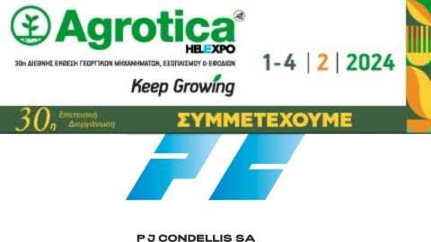 &Eta; P J CONDELLIS S.A. &sigma;&upsilon;&mu;&mu;&epsilon;&tau;έ&chi;&epsilon;&iota; &sigma;&tau;&eta;&nu; AGROTICA 2024 - &Pi;&alpha;&rho;&omicron;&upsilon;&sigma;ί&alpha;&sigma;&eta; &pi;&rho;&omicron;ϊό&nu;&tau;&omega;&nu; &kappa;&alpha;&iota; &nu;έ&omega;&nu; &tau;&epsilon;&chi;&nu;&omicron;&lambda;&omicron;&gamma;&iota;ώ&nu; &sigma;&tau;&omicron; &chi;ώ&rho;&omicron; &tau;&eta;&sigmaf; &gamma;&epsilon;&omega;&rho;&gamma;ί&alpha;&sigmaf;