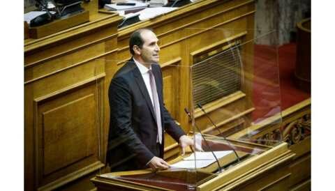 &Alpha;&pi;. &Beta;&epsilon;&sigma;&upsilon;&rho;ό&pi;&omicron;&upsilon;&lambda;&omicron;&sigmaf;: &laquo;&Omicron;&mu;&iota;&lambda;ί&alpha; &sigma;&tau;&eta;&nu; &Omicron;&lambda;&omicron;&mu;έ&lambda;&epsilon;&iota;&alpha; &tau;&eta;&sigmaf; &Beta;&omicron;&upsilon;&lambda;ή&sigmaf; &epsilon;&pi;ί &tau;&omicron;&upsilon; &sigma;&chi;&epsilon;&delta;ί&omicron;&upsilon; &nu;ό&mu;&omicron;&upsilon; &tau;&omicron;&upsilon; &Upsilon;&pi;&omicron;&upsilon;&rho;&gamma;&epsilon;ί&omicron;&upsilon; &Omicron;&iota;&kappa;&omicron;&nu;&omicron;&mu;&iota;&kappa;ώ&nu; &pi;&omicron;&upsilon; &psi;&eta;&phi;ί&zeta;&epsilon;&tau;&alpha;&iota; &sigma;ή&mu;&epsilon;&rho;&alpha;&raquo;