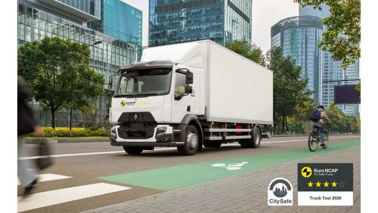 &Tau;&omicron; Renault Trucks D &kappa;&alpha;&tau;&alpha;&kappa;&tau;ά &beta;&alpha;&theta;&mu;&omicron;&lambda;&omicron;&gamma;ί&alpha; 4 &alpha;&sigma;&tau;έ&rho;&omega;&nu; &alpha;&pi;ό &tau;&omicron;&nu; Euro NCAP &kappa;&alpha;&iota; &lambda;&alpha;&mu;&beta;ά&nu;&epsilon;&iota; &tau;&eta; &delta;&iota;ά&kappa;&rho;&iota;&sigma;&eta; CitySafe