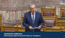 Θανάσης Καββαδάς στη Βουλή: Σήμερα η πληρωμή των 7.726.101 ευρώ στους κτηνοτρόφους της Λέσβου για τα θανατωθέντα ζώα